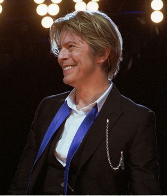 David Bowie performs at Tweeter Center outside Chicago in Tinley Park,IL, USA on August 8, 2002. Photo by Adam Bielawski  Photographer: Photobra|Adam Bielawski   Licensed under the Creative Commons Attribution-Share Alike 3.0 Unported license.